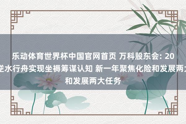 乐动体育世界杯中国官网首页 万科股东会: 2025年逆水行舟实现坐褥筹谋认知 新一年聚焦化险和发展两大任务