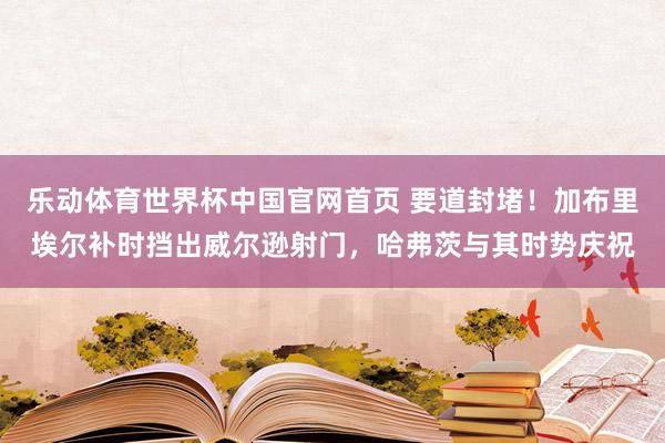 乐动体育世界杯中国官网首页 要道封堵！加布里埃尔补时挡出威尔逊射门，哈弗茨与其时势庆祝