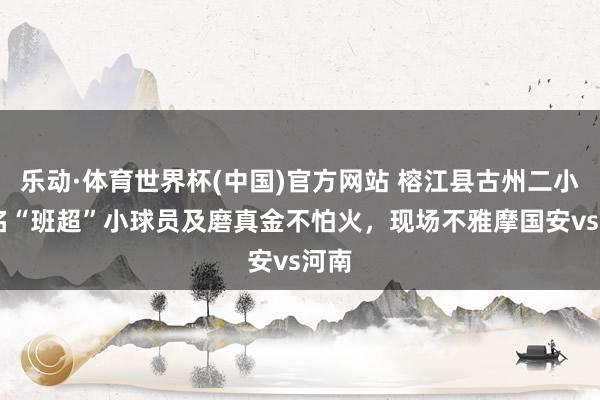 乐动·体育世界杯(中国)官方网站 榕江县古州二小12名“班超”小球员及磨真金不怕火,现场不雅摩国安vs河南