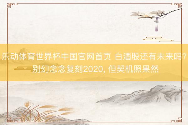 乐动体育世界杯中国官网首页 白酒股还有未来吗? 别幻念念复刻2020, 但契机照果然