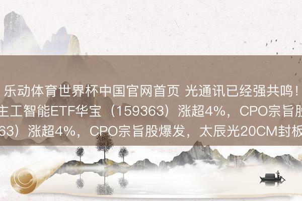 乐动体育世界杯中国官网首页 光通讯已经强共鸣！高“光”创业板东谈主工智能ETF华宝（159363）涨超4%，CPO宗旨股爆发，太辰光20CM封板