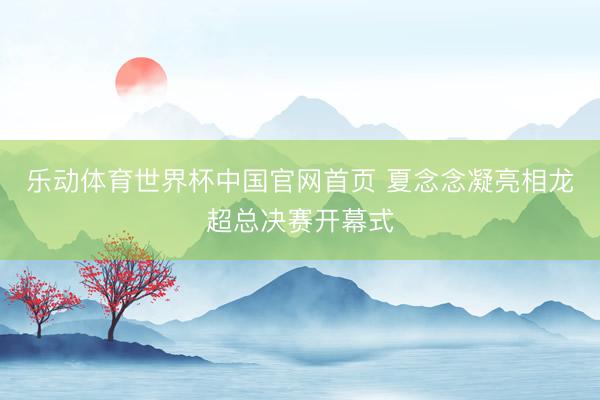 乐动体育世界杯中国官网首页 夏念念凝亮相龙超总决赛开幕式